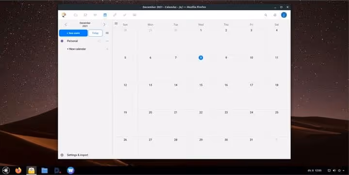 Календар /e/ Calendar з подіями на тиждень