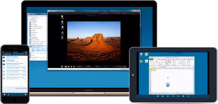 LogMeIn Pro kontrollpanel med skylagring