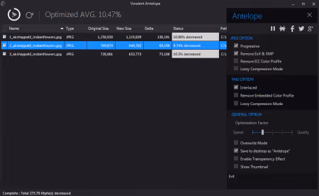 Drag-and-drop optimizer interface in Voralent Antelope