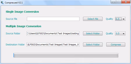 Micro-utility Compressed: 205 KB for compressing JPG, BMP and PNG