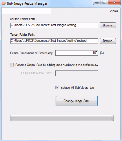 Bulk Image Resize Manager: compression without changing resolution
