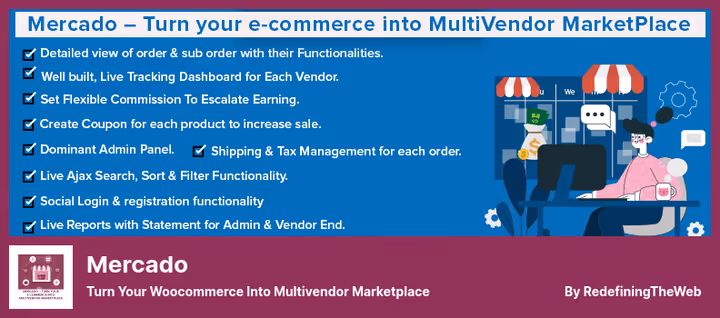 Дашборд із живими звітами Mercado для WooCommerce