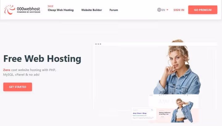 InfinityFree hosting interface with auto-installer