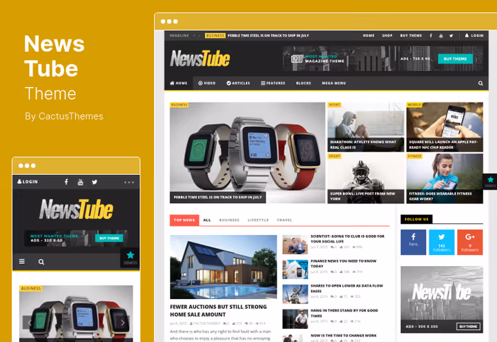 Revista de vídeos no tema NewsTube com WooCommerce