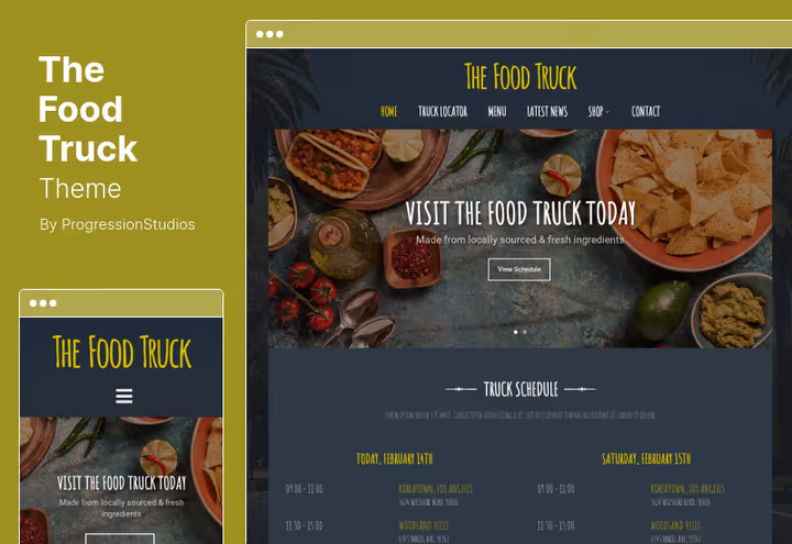 The Food Truck theme, food truck locator and schedule