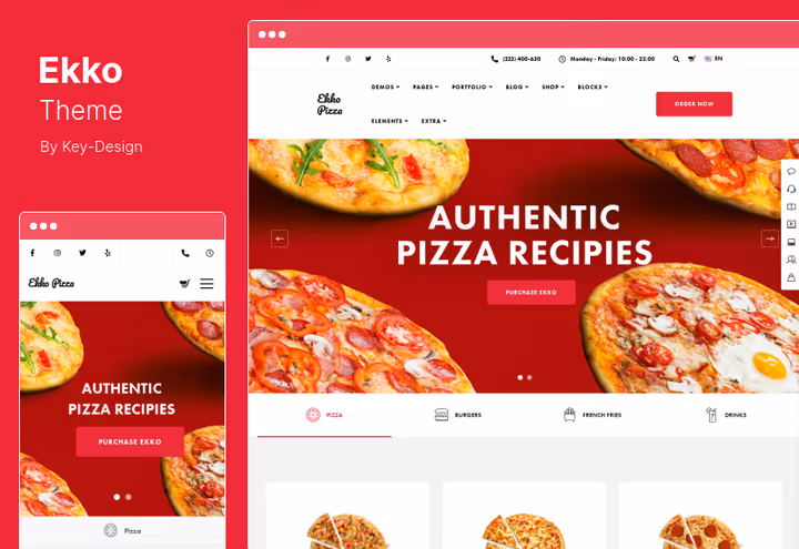 Ekko theme, multi-purpose theme with 35 home pages