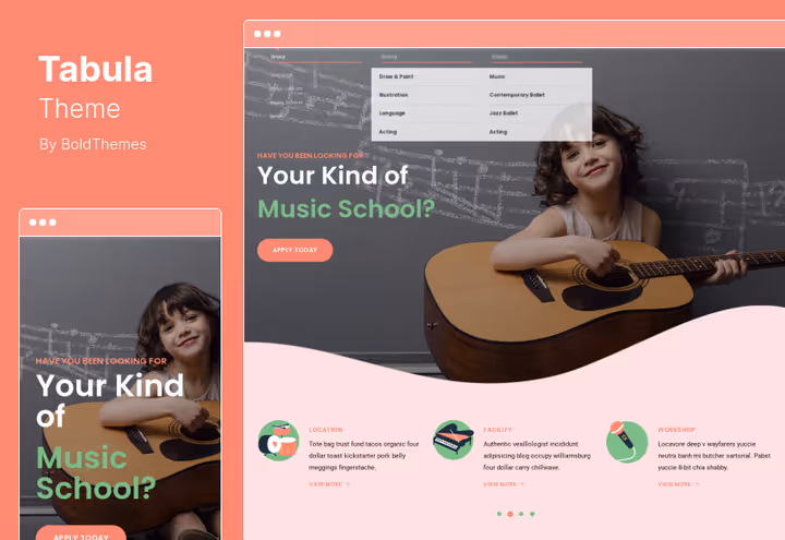 Tabula-tema, språk- og musikkskole med priskalkulator