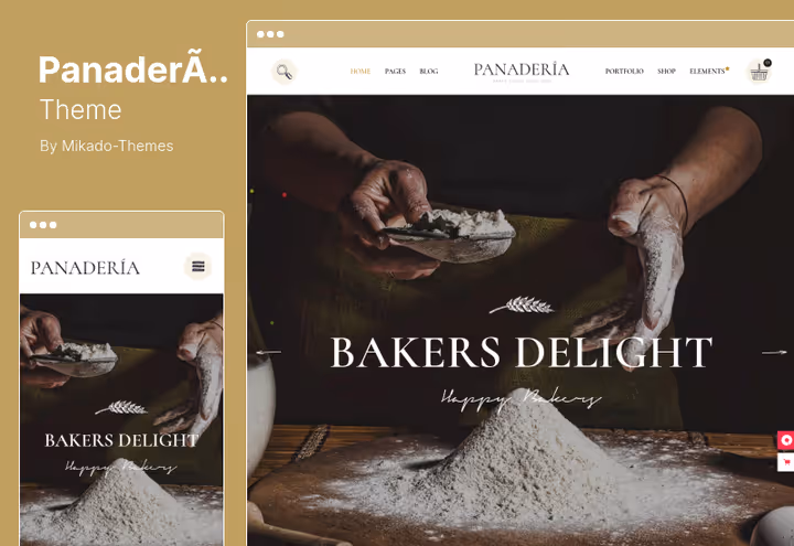 Італійський стиль теми Panaderia для сайту пекарні