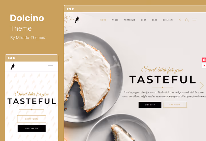 Тема Dolcino з WPBakery для кондитерської та солодощів