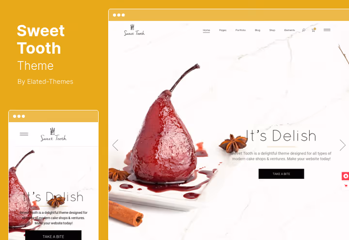 Тема Sweet Tooth з 7 головними для магазину солодощів