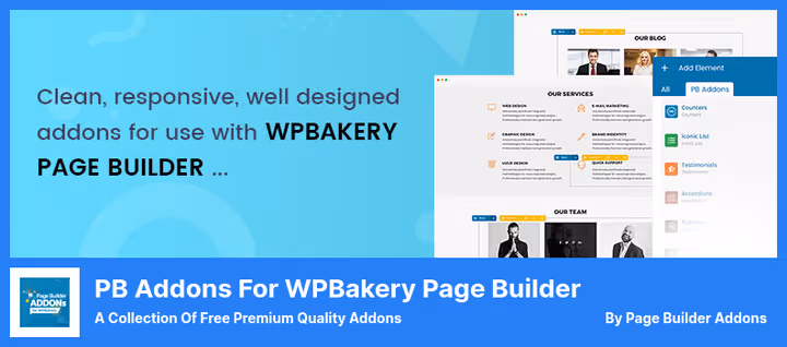 Плагин PB Addons с элементами для WPBakery Page Builder