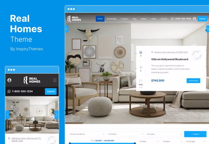 RealHomes theme, real estate with Elementor