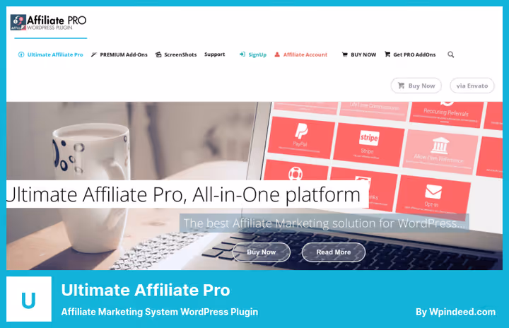Partnerihalduse liides mitmetasandiliste auastmetega Ultimate Affiliate Pro's