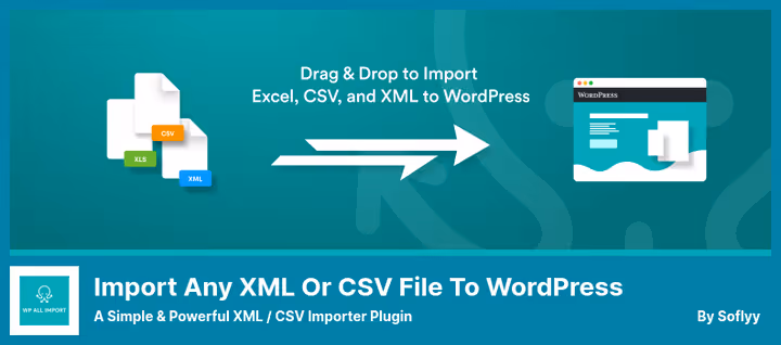 WP All Import interface with drag-and-drop field mapping