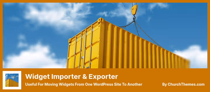 Widget Importer & Exporter import and export screen