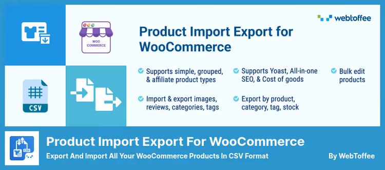 WooCommerce field mapping screen during product import