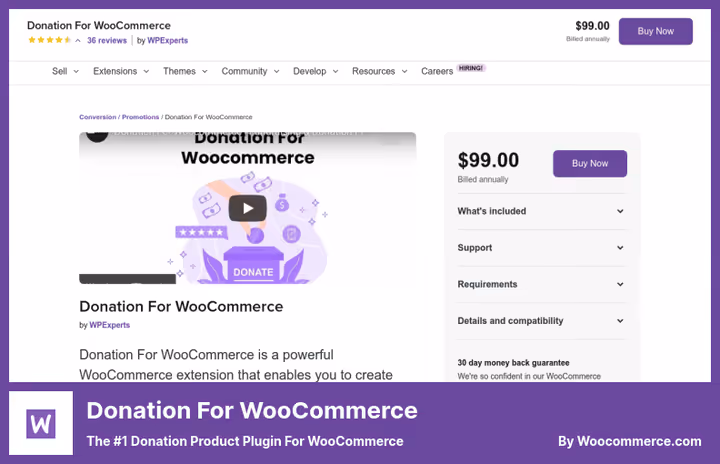 Donation for WooCommerce settings interface