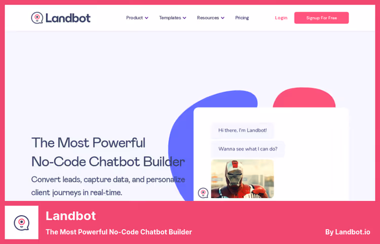 Landbot visual no-code chatbot builder