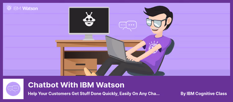 IBM Watson Assistant chatbot dialog window for WordPress