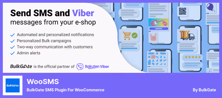 Painel de envio de campanhas SMS no plugin BulkGate para WooCommerce