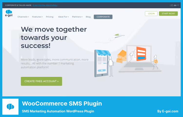 Painel de automação de marketing na plataforma E-goi para WooCommerce