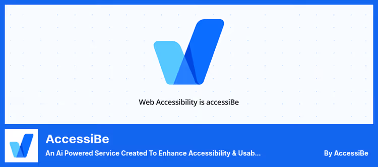 Интерфейс AccessiBe с AI-настройками профилей доступности для разных типов инвалидности