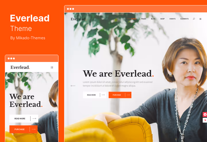 Тема Everlead для коучей и спикеров, пример лендинга