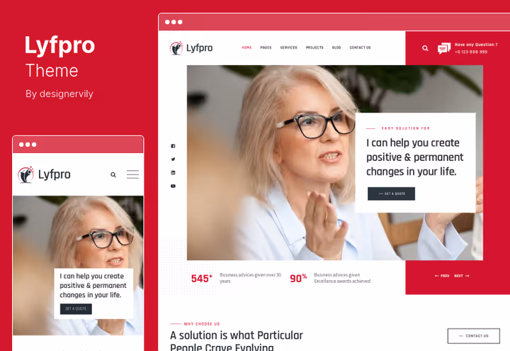 Тема Lyfpro для лайф-коучей, быстрый запуск сайта