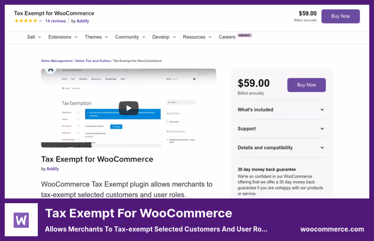 Форма запроса налогового освобождения в WooCommerce