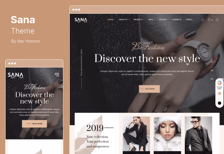 Sana theme for beauty salon and fashion stylist site