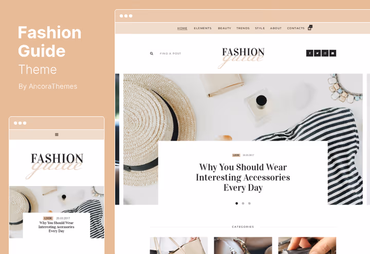 Fashion Guide theme for lifestyle blog and online magazine