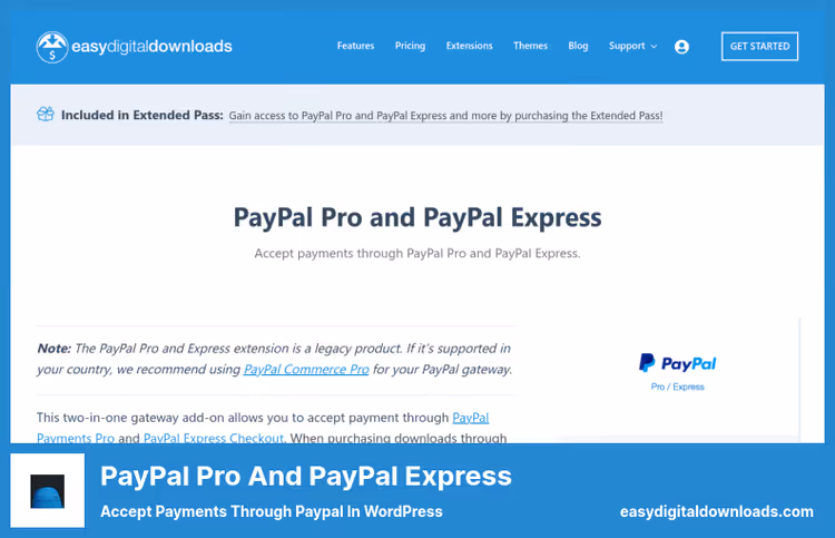 Страница чекаута Easy Digital Downloads с опцией оплаты через PayPal