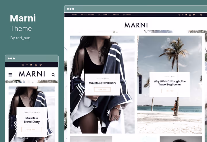 Marni teema, blogiküljendus WooCommerce poega