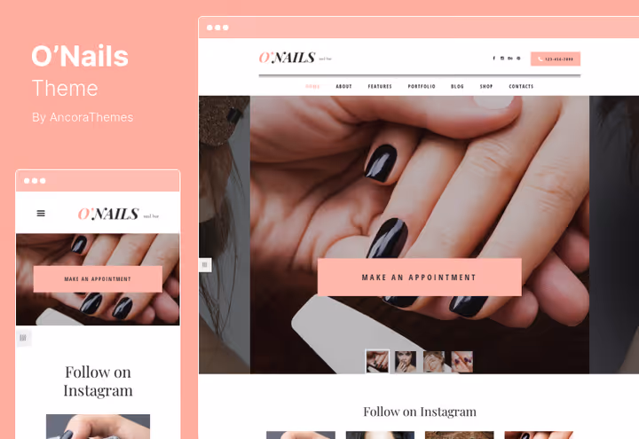 O'Nails teema, küünebaar ja ilusalong