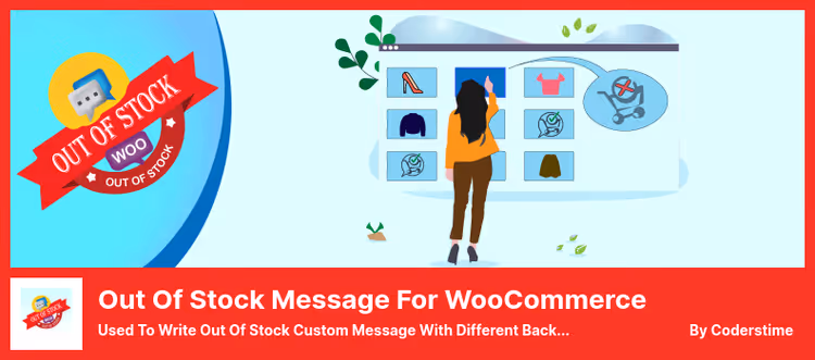 Configurações da mensagem personalizada de estado de rutura de stock