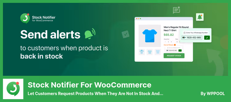 Formulário de pedido de notificação de disponibilidade de stock via Stock Notifier WPPOOL