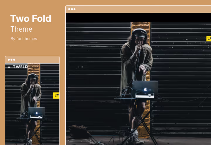 TwoFold theme, split-screen and cube effects for photographers