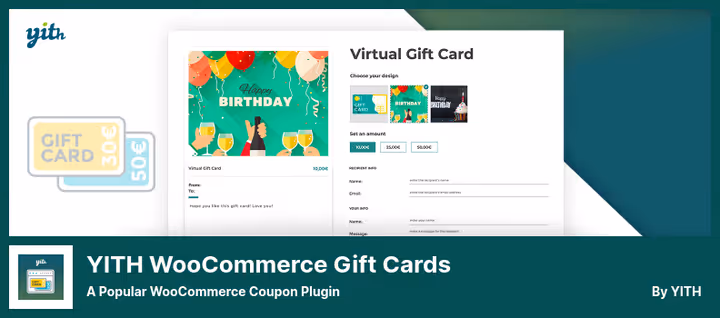 YITH gift cards plugin for WooCommerce