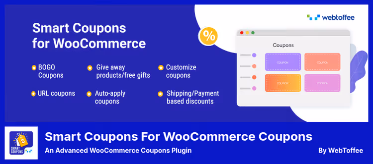 Smart Coupons for WooCommerce interface from WebToffee