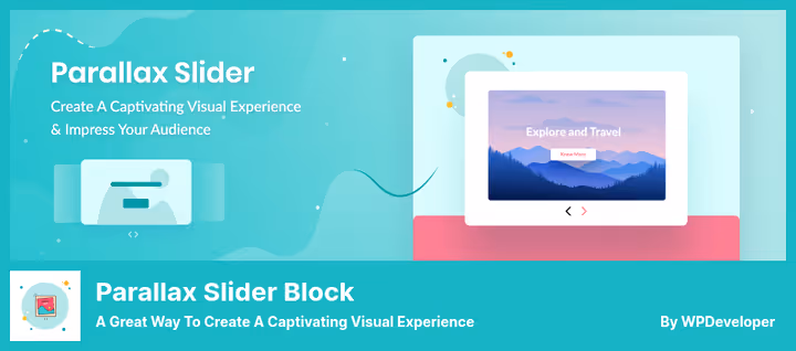 Slider with parallax scrolling in the WordPress Gutenberg editor