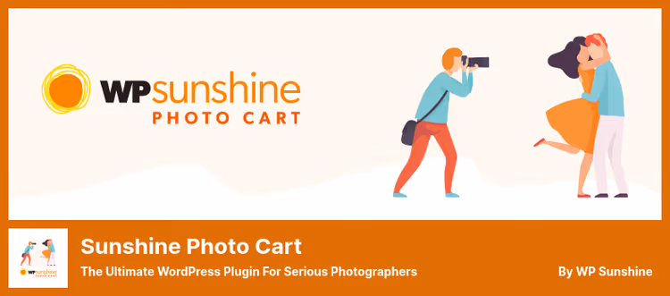 Galeria de cliente Sunshine Photo Cart com carrinho e seleção de formato
