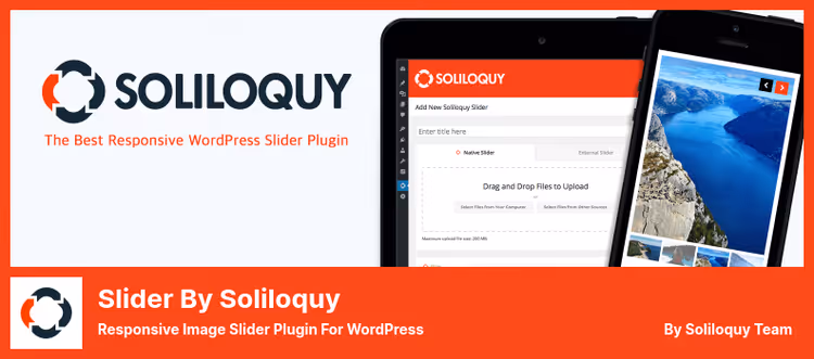 Slider responsivo Soliloquy com navegação por miniaturas em site de fotógrafo