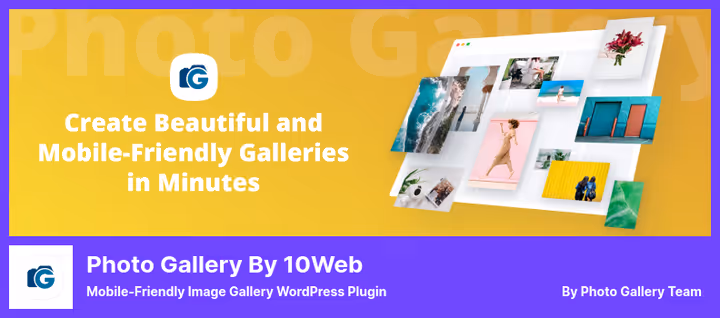 Photo Gallery by 10Web com disposição em grelha e lightbox