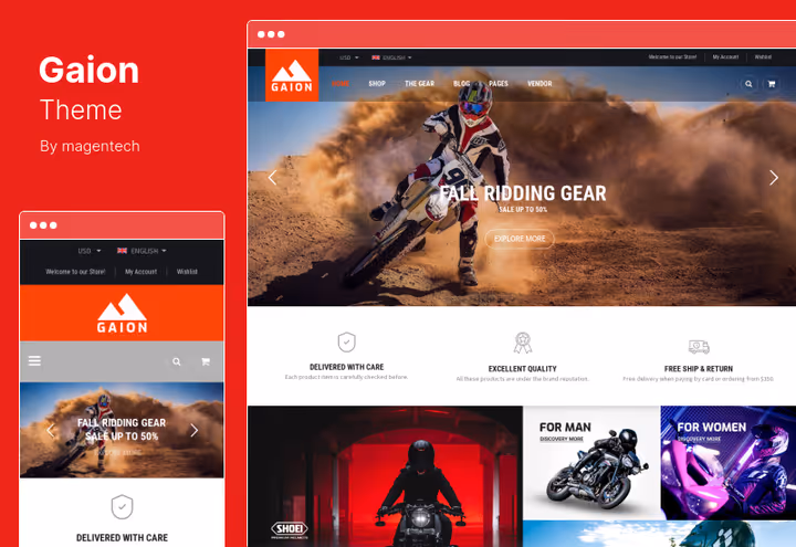 Gaion sport accessories shop theme