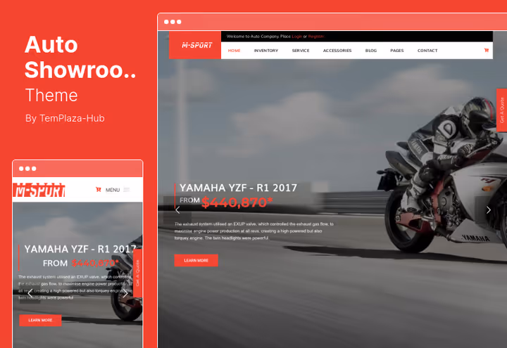 Auto Showroom dealership theme