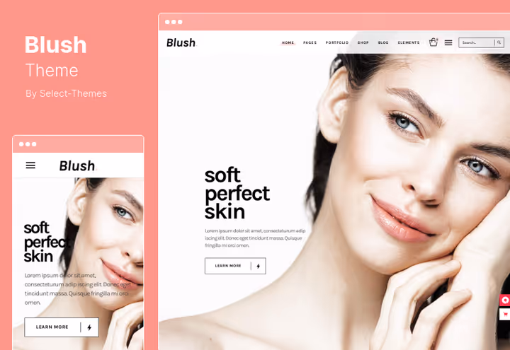Minimalistlik Blush teema ilublogile WPBakeryga