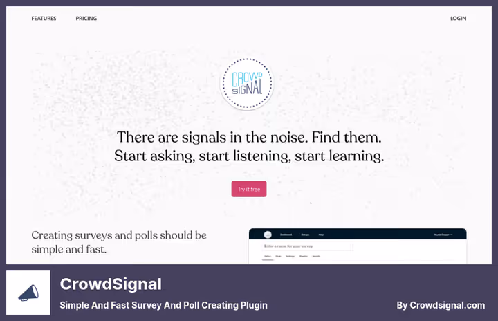 CrowdSignal poll creation interface