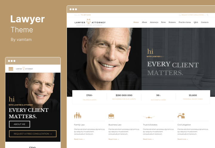 19 bästa WordPress-teman för advokater ⚖ 2022