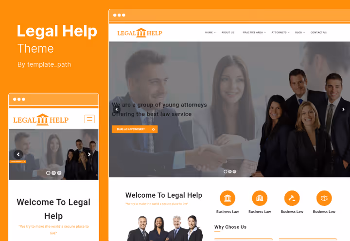 Тема Legal Help, бюджетний сайт юридичної фірми з WPBakery за 29 доларів