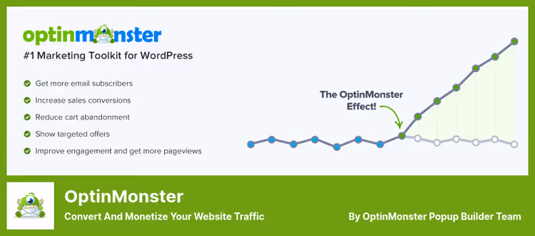 OptinMonster visual popup builder with template gallery